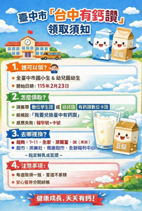 台中有鈣饡領取須知圖片