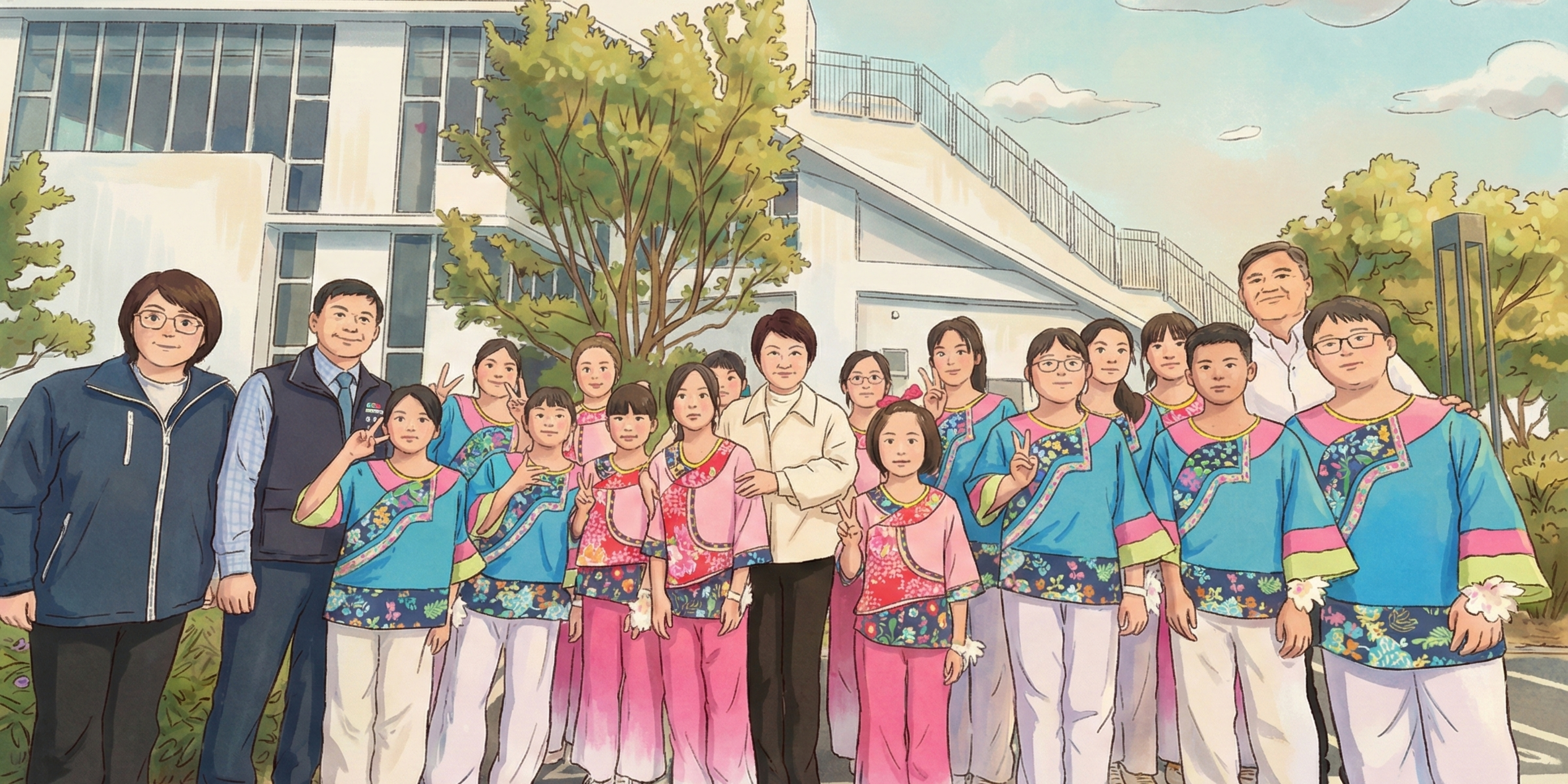 合唱團受邀前往圖書館開幕表演